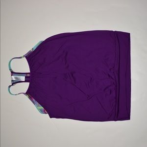 Purple ivivva tank top with built in bra